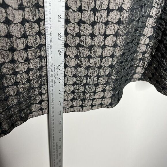 IC by Connie K Jacket Womens Large Black Metallic Textured Open Artsy Flip Cuff - Picture 8 of 11